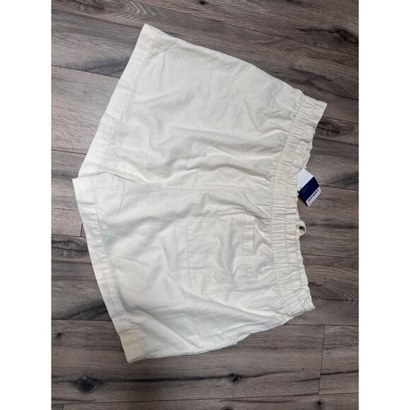 Old Navy Womens 3X Extra High Rise Shorts White Cream Cotton Blend - Picture 5 of 6